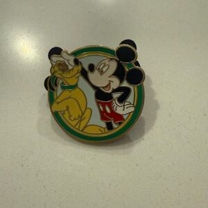 Disney Mickey and Pluto Pin - Black, Red, Yellow, Green